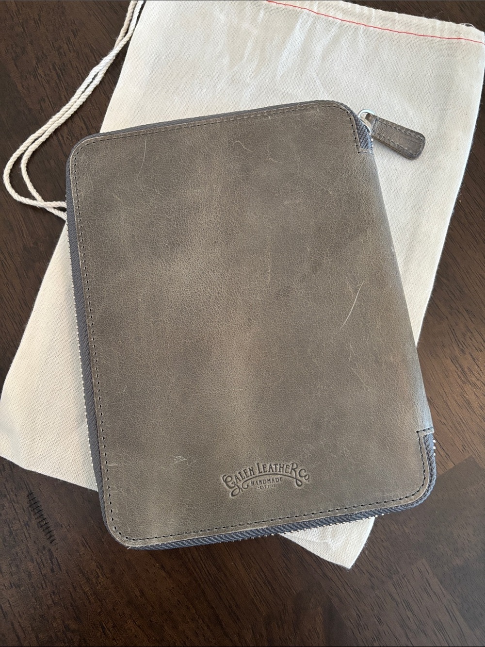 Destash SALE B6 Galen Leather Zipped Notebook Folio Planner Cover Distressed - Picture 2 of 16